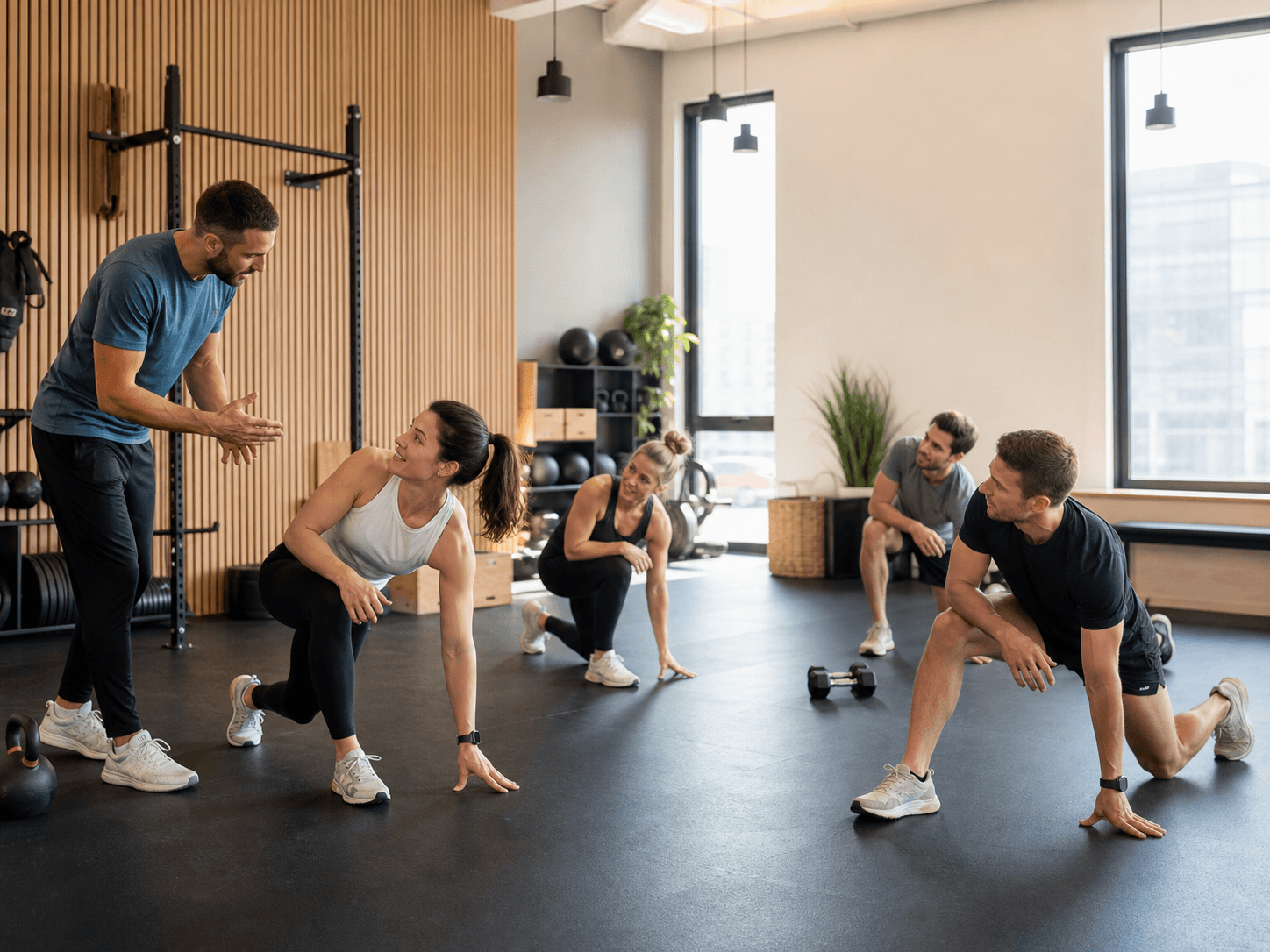 Salle de sport diffusant une playlist dynamique adaptée à l’intensité de l’entraînement.