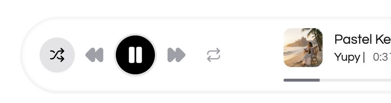 Interface mobile Yupy avec lecteur audio